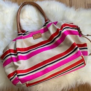 Kate spade striped diaper bag